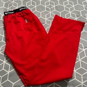Grey's Anatomy Women’s Red Scrub Pants- Medium